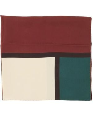 Faliero Sarti Mondrian Silk Scarf - Red