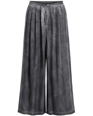 LA HAINE INSIDE US Pleated-Detail Palazzo Pants - Gray