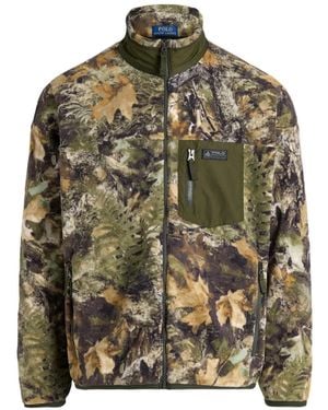Polo Ralph Lauren Relaxed Fit Forest-Print Fleece Jacket - Green