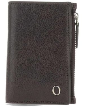 Orciani Lagoon Bifold Leather Wallet - Grey