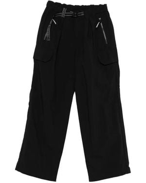and wander ジップポケット パンツ - ブラック