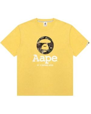Aape By A Bathing Ape Graphic-Print T-Shirt - Yellow