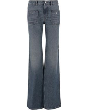 Coperni Cotton Flared Jeans - Blue