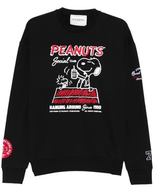 Iceberg Peanuts Graphic Crew-Neck Jumper - Black