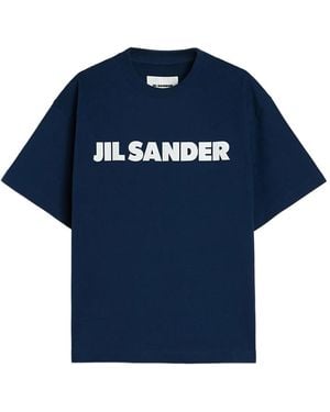 Jil Sander ロゴ Tシャツ - ブルー