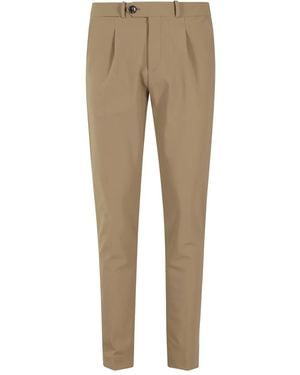 Rrd Surflex Pleated Trousers - Natural