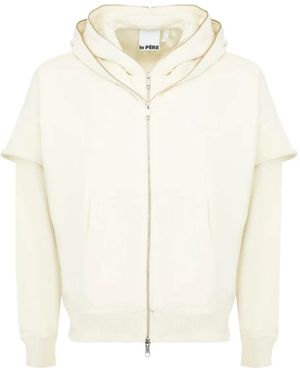 le PERE Doppellagige Kapuzenjacke - Weiß