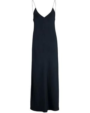 Blazé Milano V-Neck Backless Maxi Dress - Blue