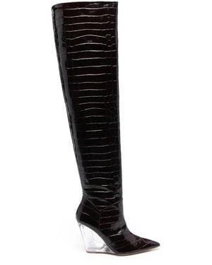 Stuart Weitzman Lucite 100Mm Thigh-High Boots - Black