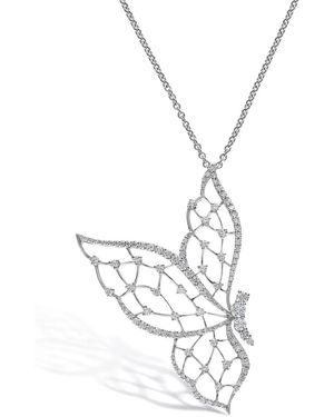 Leo Pizzo Light Wings ダイヤモンド ネックレス 18kホワイトゴールド