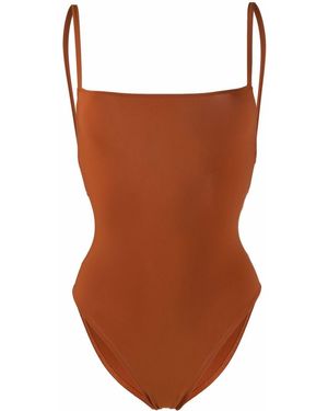 Lido Strap Detail Swimsuit - Brown