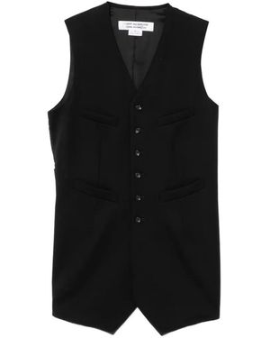 Comme des Garçons Button Vest Coat - Black