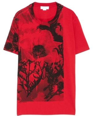McQueen Camiseta Con Cuello Redondo - Rojo