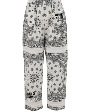 APRÈS SURF Hose mit Bandana-Muster - Grau