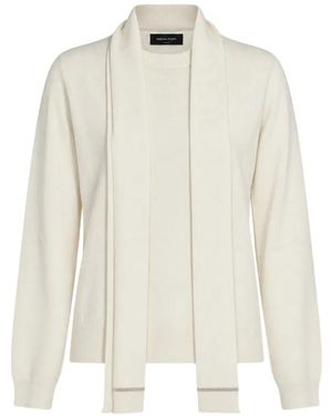 Fabiana Filippi Scarf-Detail Jumper - White