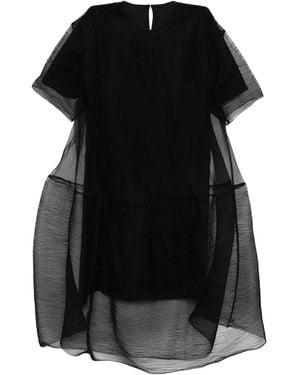 JNBY A-Line Short-Sleeves Dress - Black