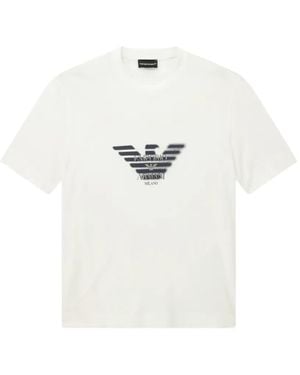 Emporio Armani Logo-Print Short-Sleeve T-Shirt - White