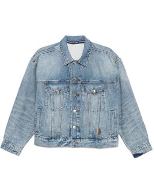 Alexander Wang Logo Distressed Jacket - Blue