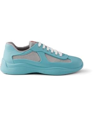 Prada America's Cup Soft Rubber And Bike Fabric Trainers - Blue