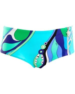 Emilio Pucci Bikini Con Stampa Orchidee - Blu