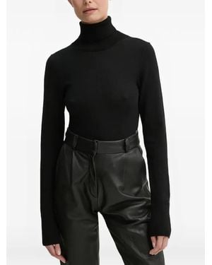 Aeron Langärmeliger Rollkragenpullover - Schwarz