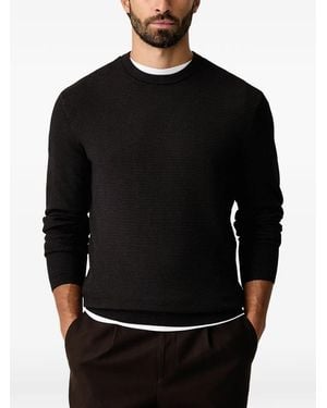 ARMANI EXCHANGE Strukturierter Strickpullover - Schwarz