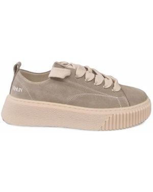 Rhun Suede Platform Sneakers - Natural