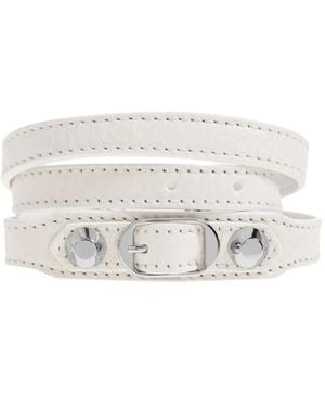 Balenciaga Pulsera Con Hebilla Cruzada - Blanco