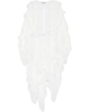 LES FILLES D'EVA Ruffled Asymmetric Dress - White