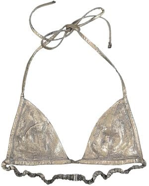 Rick Owens Bikinioberteil Im Metallic-Look - Natur