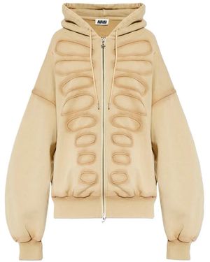 AVAVAV Hooded Zip Jumper - Natural