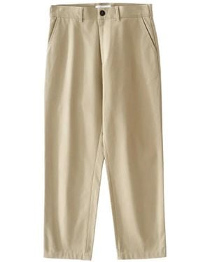 Studio Nicholson Bill High Waist Broek Met Zak - Wit