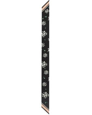 Dolce & Gabbana Pañuelo Estilo Bandeau De Sarga De Seda Con Estampado De Geranio - Blanco