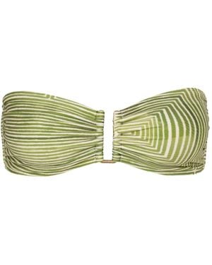 Lenny Niemeyer Rita Geometric-Print Bandeau Top - Green