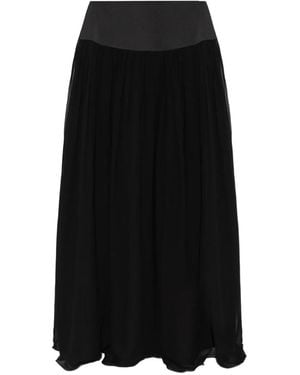 Posse Solene Gathered Maxi Skirt - Black