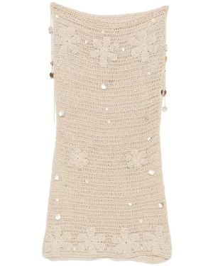 Asta Resort Charlotte Crochet Maxi Skirt - Natural