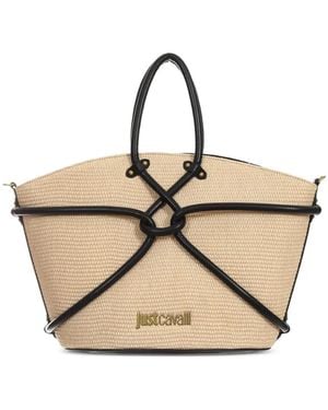 Just Cavalli Knot-Detail Tote Bag - Natural
