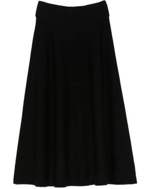 Le Petite Pulle Falda Midi De Canalé - Negro