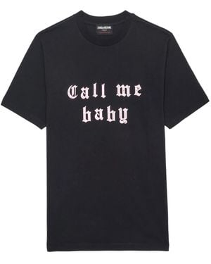 Zadig & Voltaire Edwin Call Me Baby T-Shirt - Black