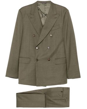 Caruso Double-breasted Suit - Green