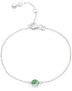 Auree Mini Manhattan Emerald Bracelet - White