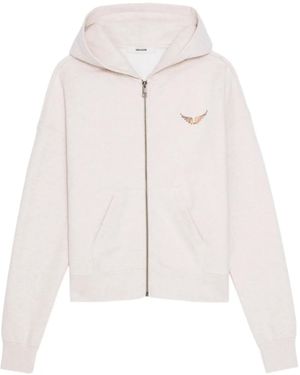 Zadig & Voltaire Sudadera con capucha y cremallera - Blanco