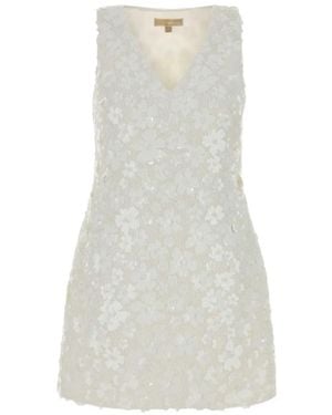 slim fit dress slacks Michael Kors Sequin Tulip Dress