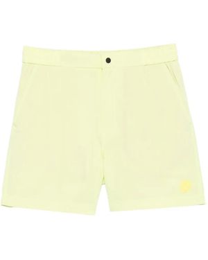 People Of Shibuya Logo-Patch Swim Shorts - Yellow
