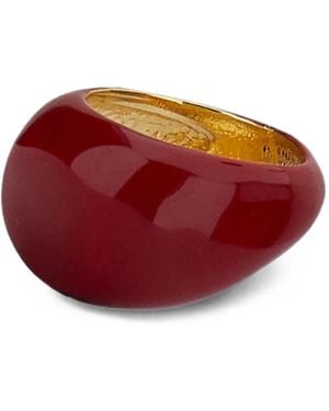 Moi Meme Milano Enamel Chevalier Ring - Red