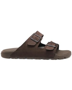 BOSS Buckle-Strap Sandals - Brown