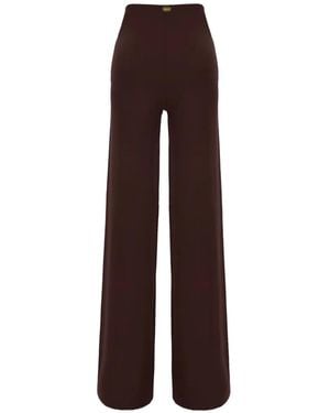MAISON ANANA Logo-Plaque Wide-Leg Trousers - Purple