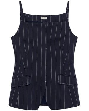 Jonathan Simkhai Striped-Pattern Sleeveless Blouse - Blue