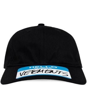 Vetements Logo-Patch Cap - Black