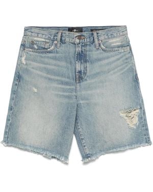 7 For All Mankind Lola デニムショーツ - ブルー